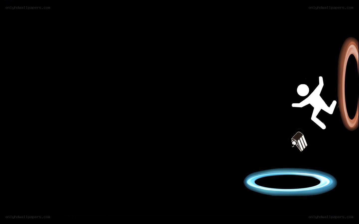 person falling through portal