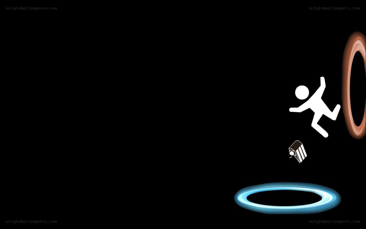 person falling through portal