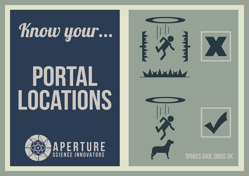 Person Falling Through Portal — Blue, Humorous