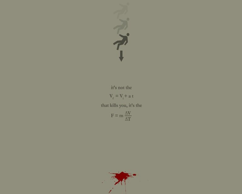 Person Falling with Blood Splatter — Gray, Dramatic, Illustration, Falling Person
