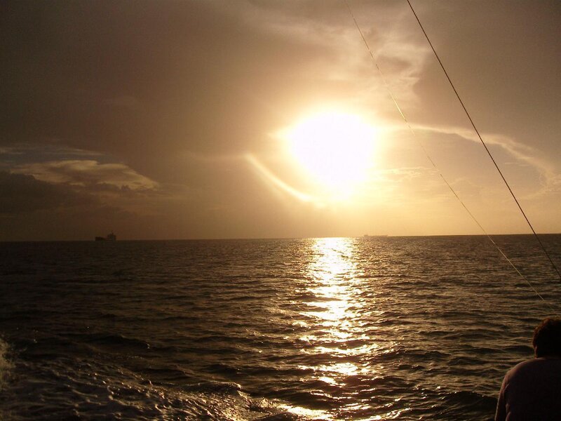 Person Fishing at Sunset — Gold, Serene, Photograph