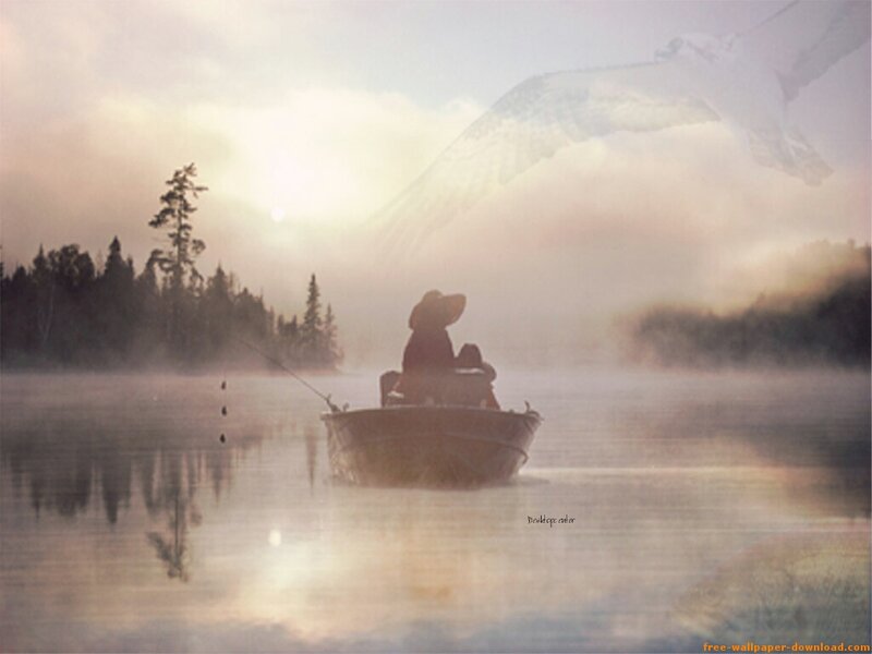 Person Fishing in a Boat