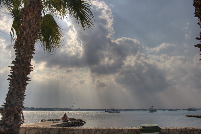 Person Fishing on Pier