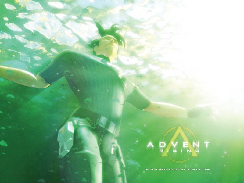 Person Floating Underwater — Green