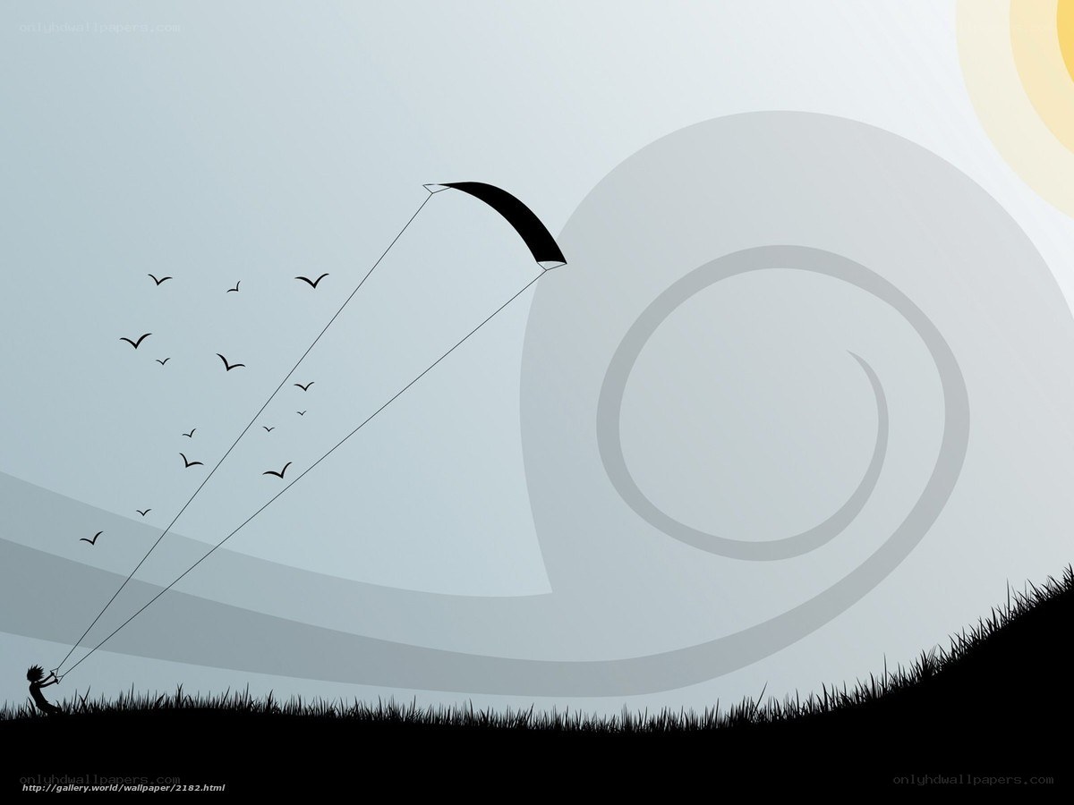 Person flying a kite