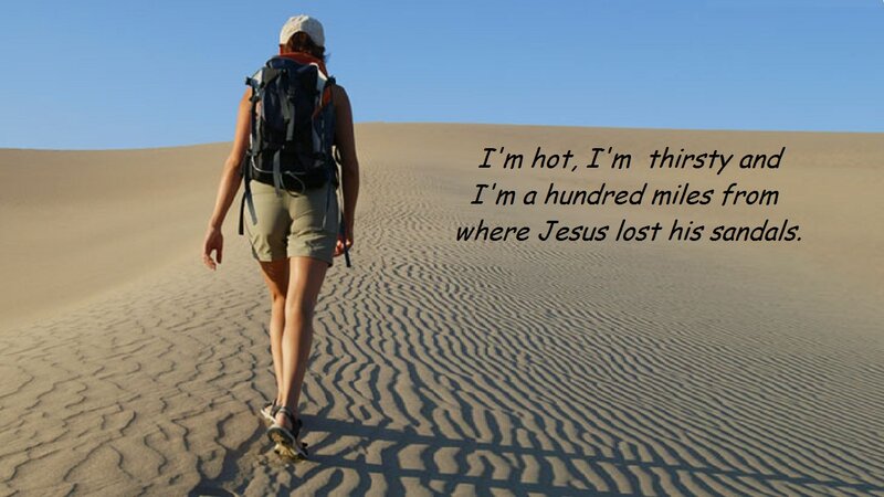 Person Hiking in Desert