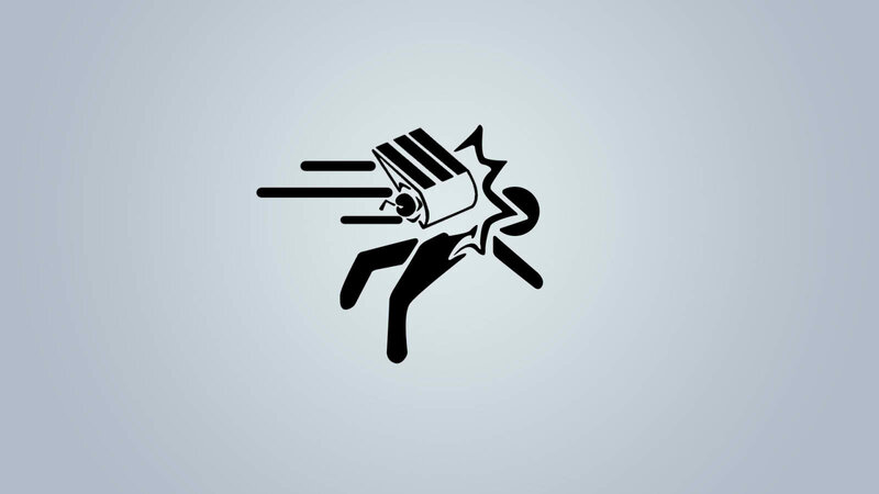 person hit by falling object