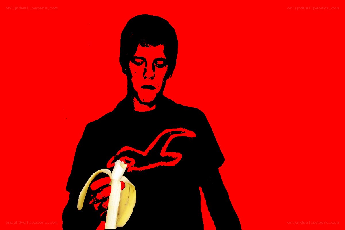 person holding a banana