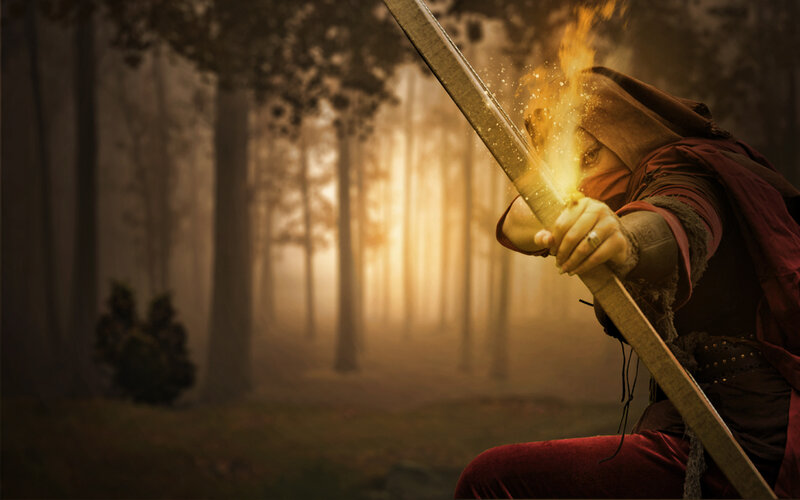 Person Holding a Bow