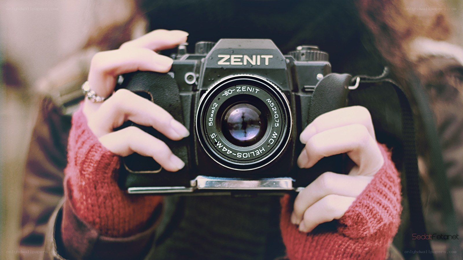 person holding a camera