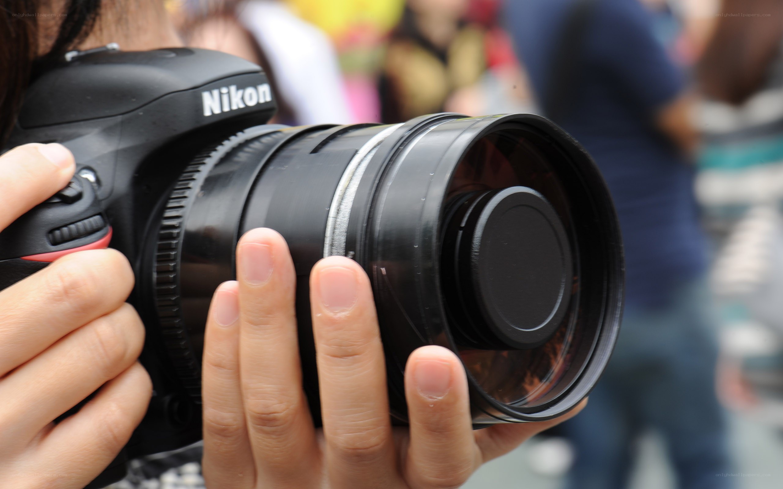 person holding a camera