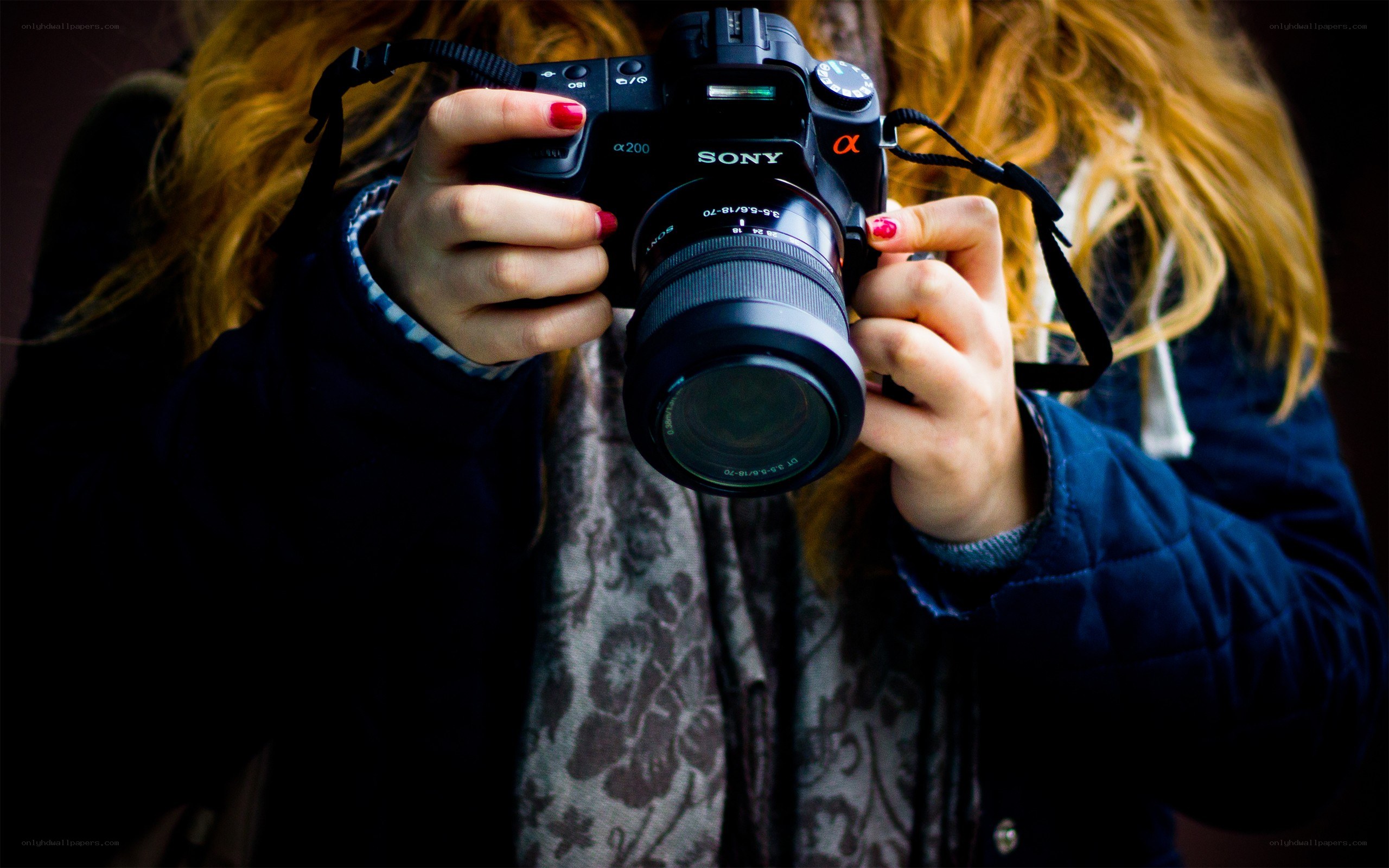 person holding a camera