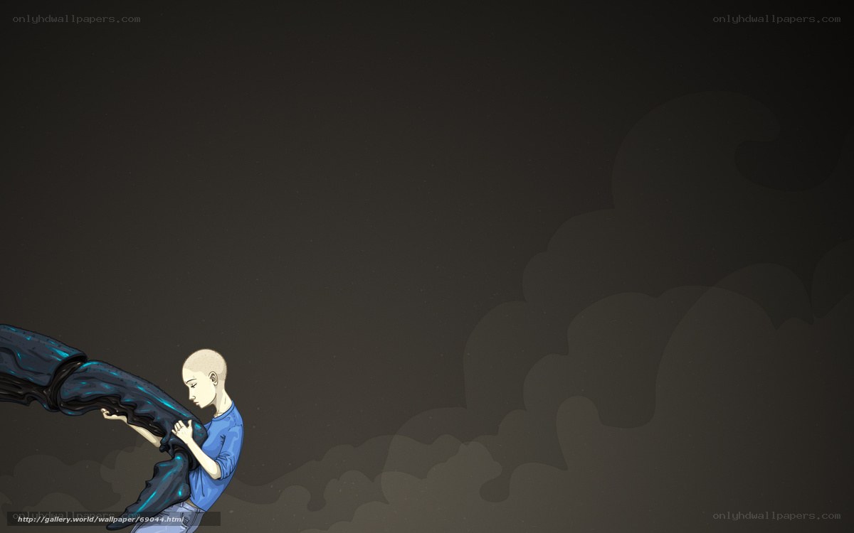 person holding a dark creature