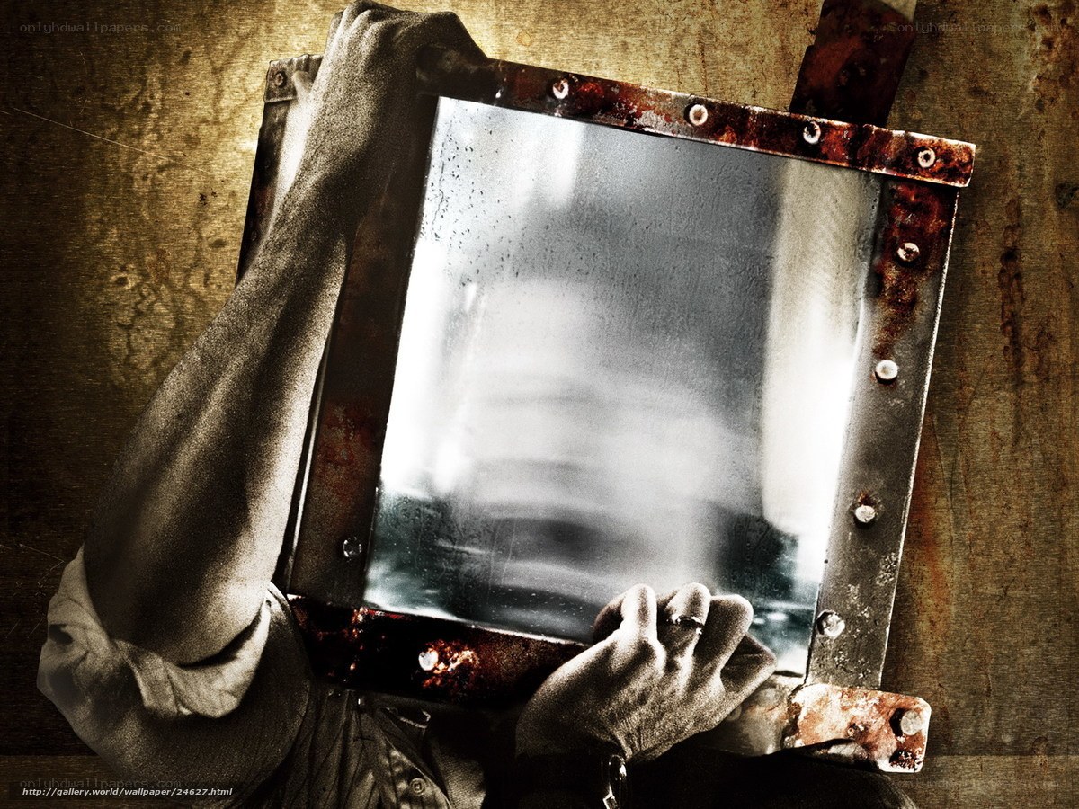 person holding a mirror