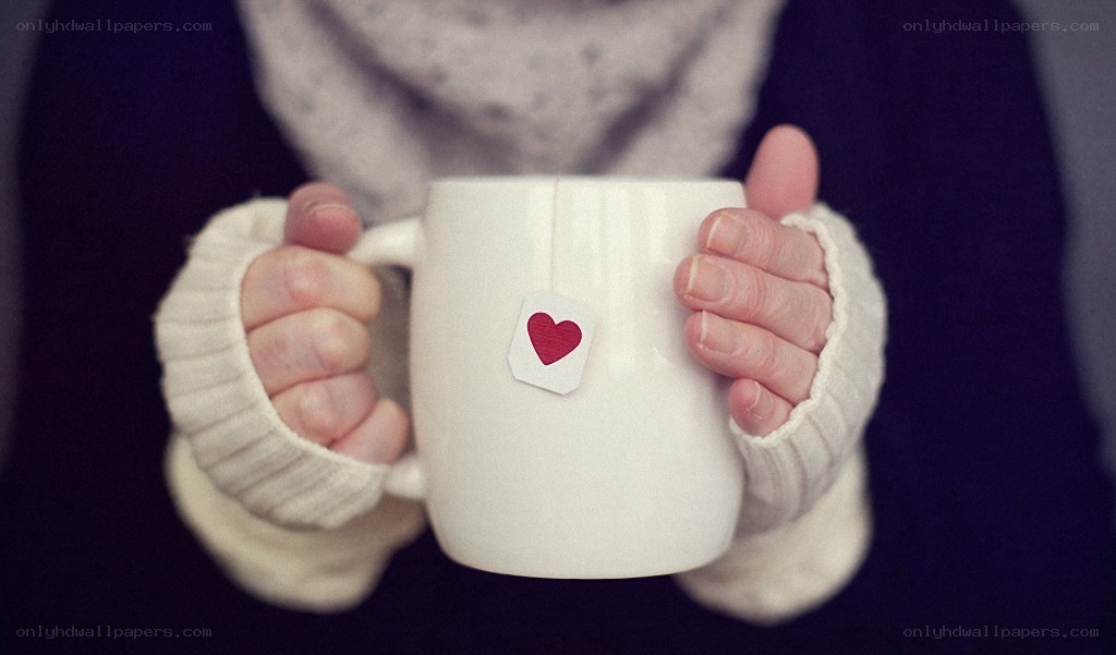 person holding a tea mug