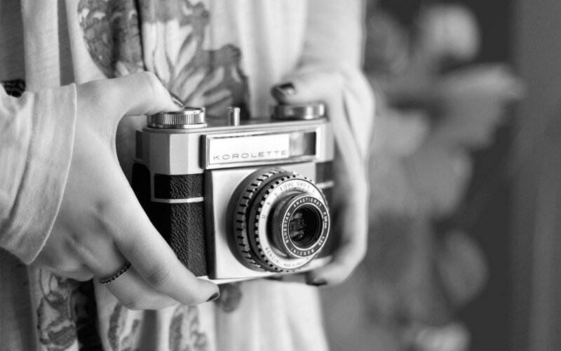 Person Holding Camera — Black, Calm, Photograph, Hands