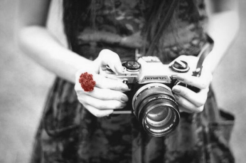 Person Holding Camera — Black, Calm, Photograph, Ring