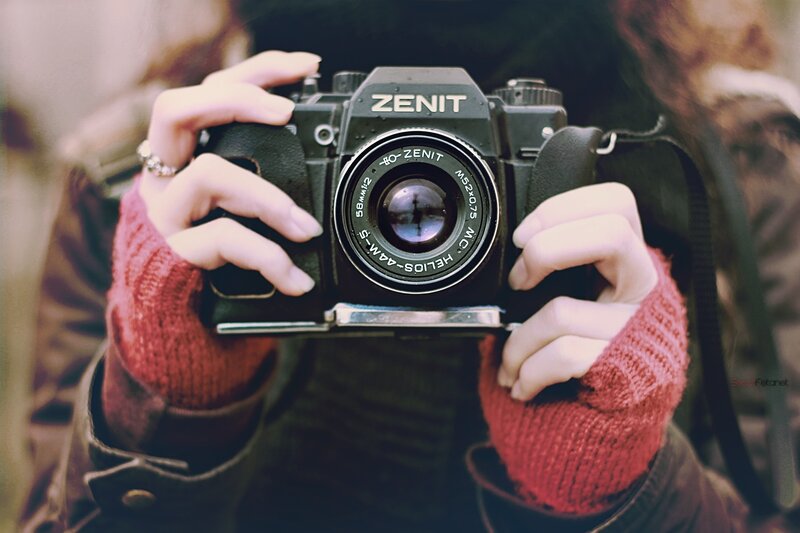 Person Holding Camera — Black, Photograph