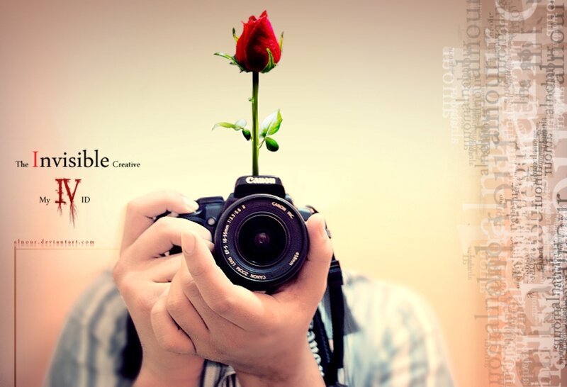 Person Holding Camera — Red, Dreamy