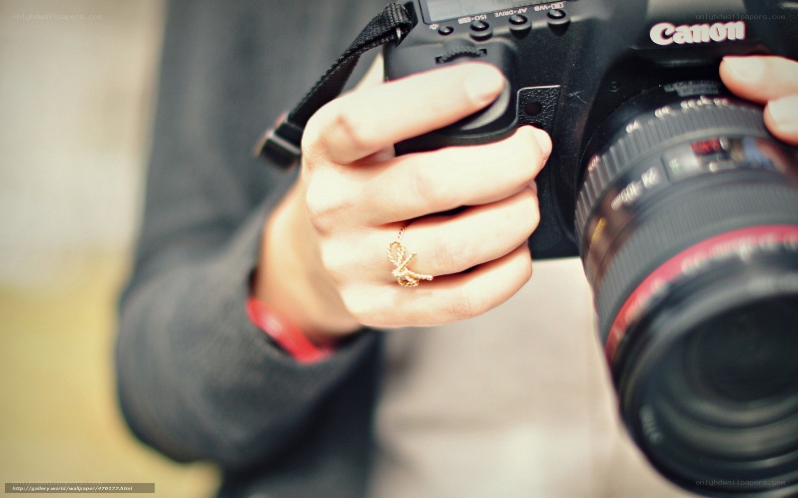 person holding canon camera