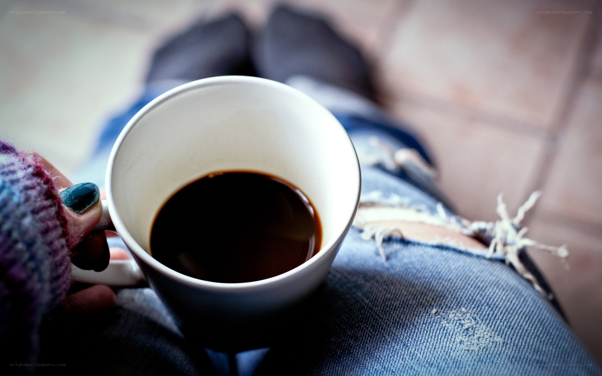 person holding coffee cup
