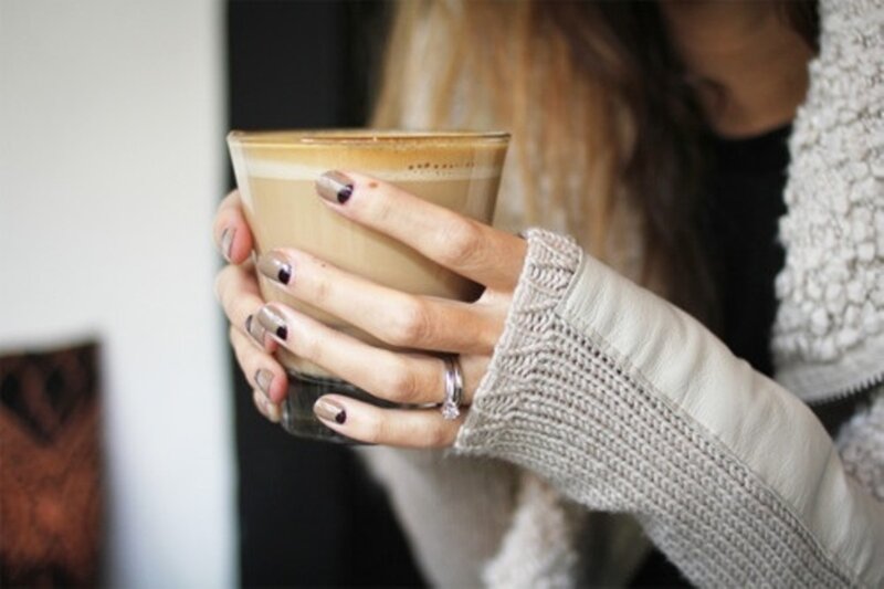 Person Holding Coffee Cup — Beige, Calm