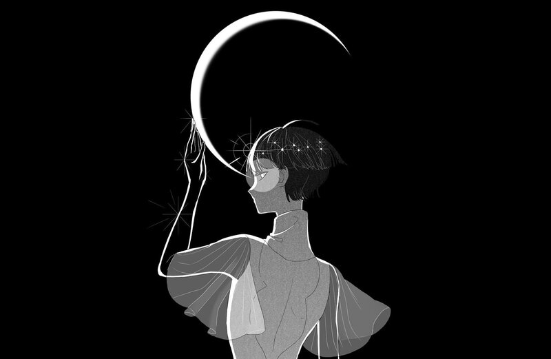Person Holding Crescent Moon