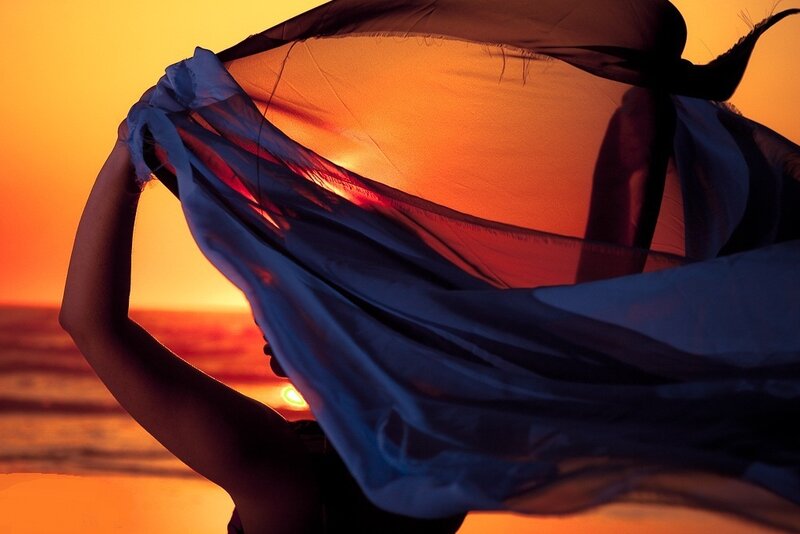 Person Holding Fabric