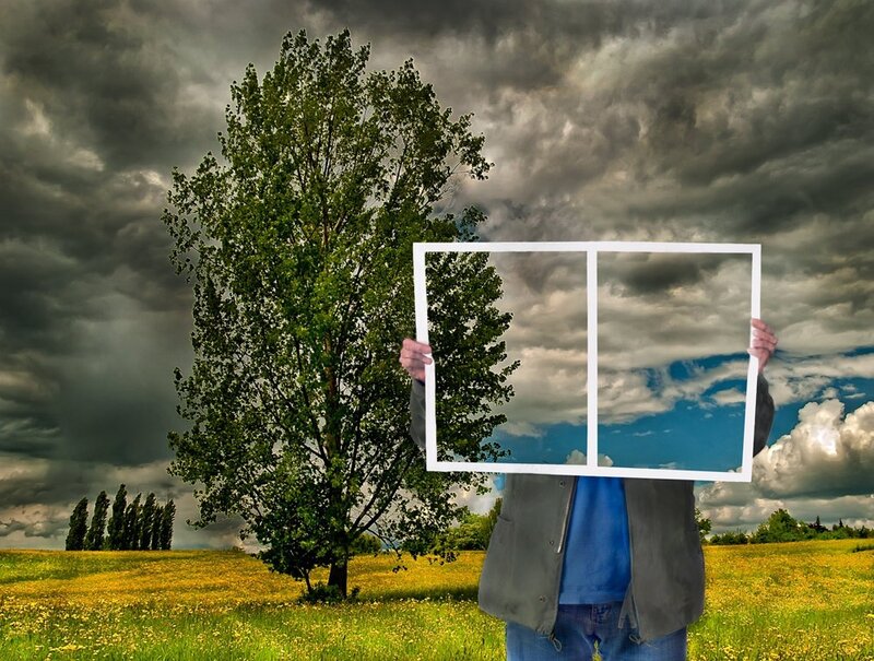 Person Holding Frame