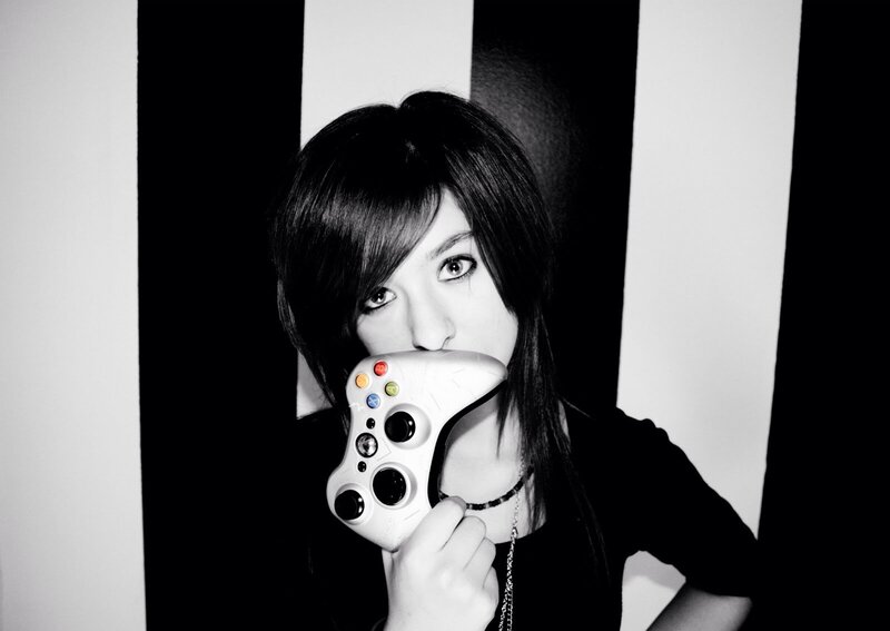 Person Holding Game Controller — Black