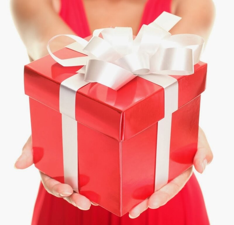Person Holding Gift Box — Red