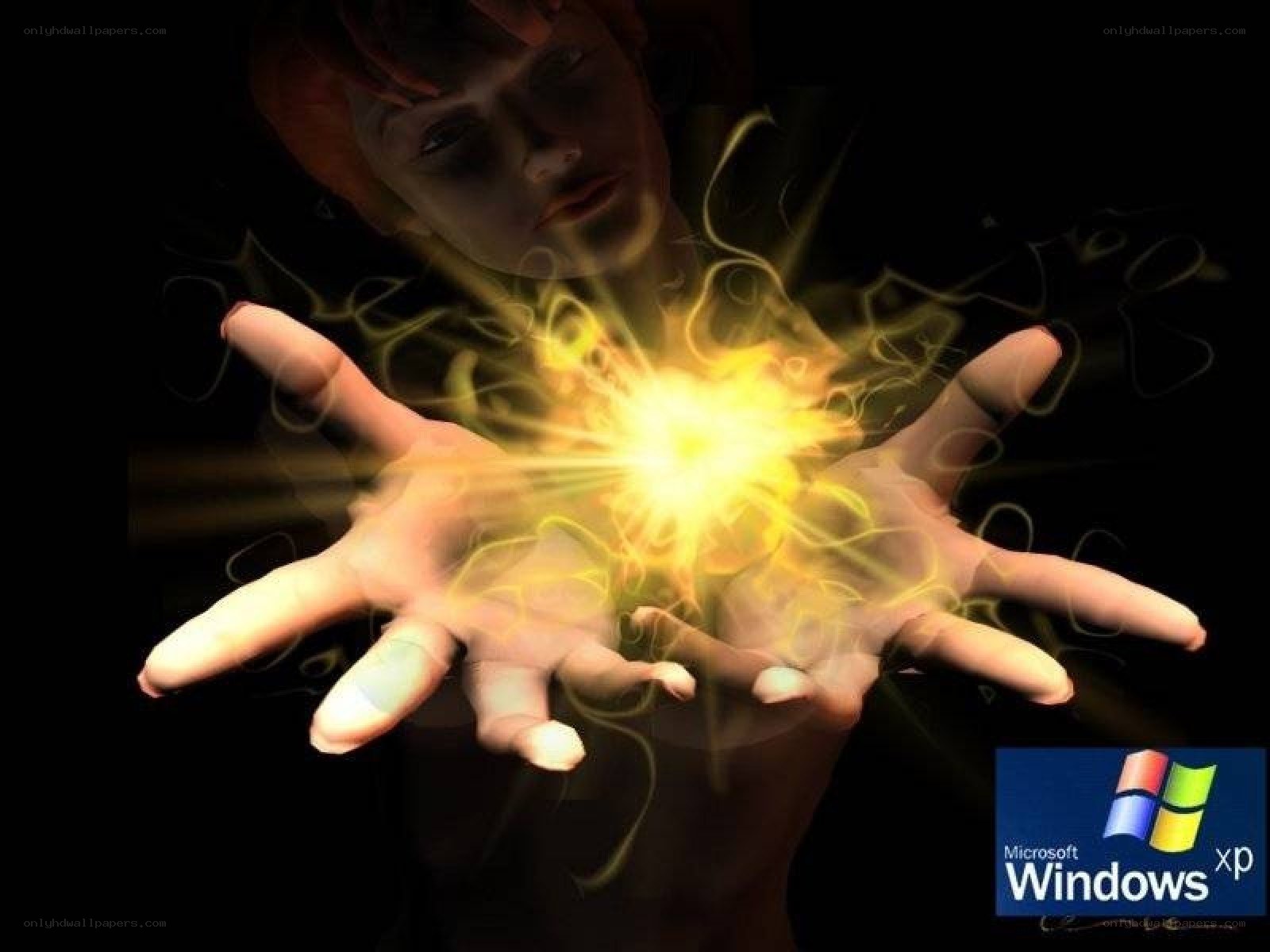 person holding glowing orb