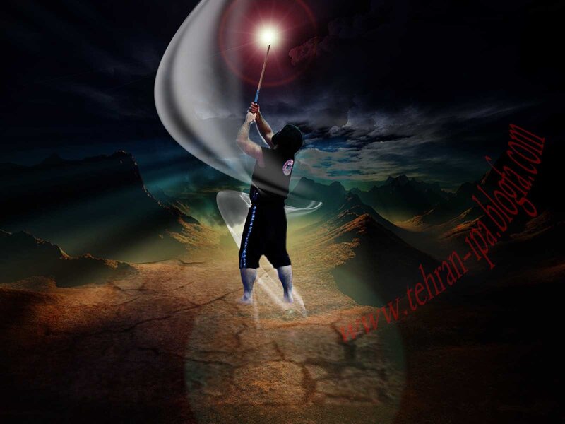 person holding glowing staff