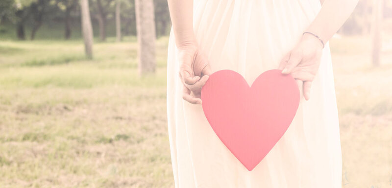 Person Holding Heart — Red, Serene