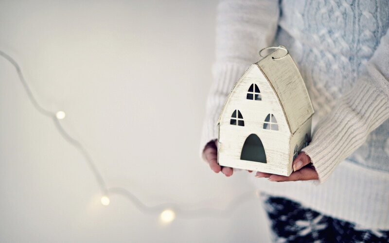 Person Holding House Model