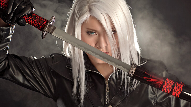 Person Holding Katana