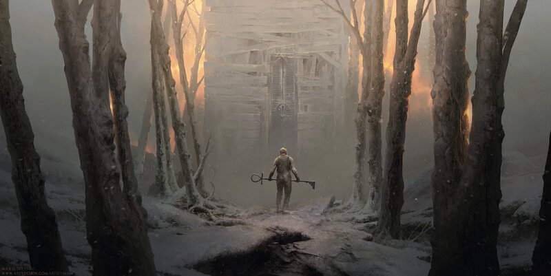 Person Holding Key in Forest