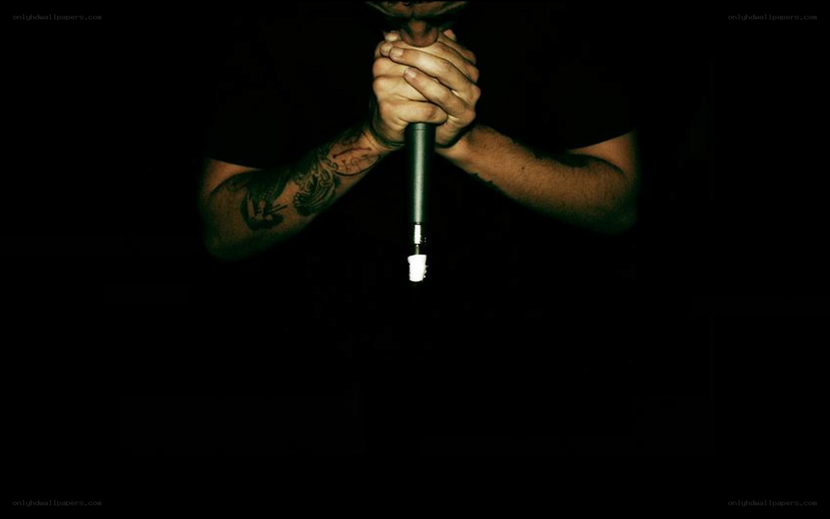 person holding microphone