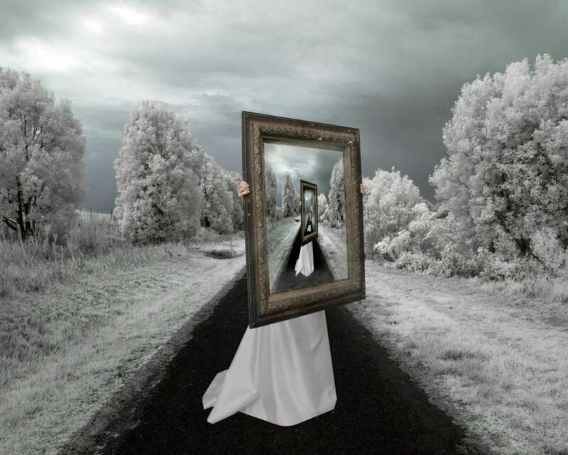 Person Holding Mirror