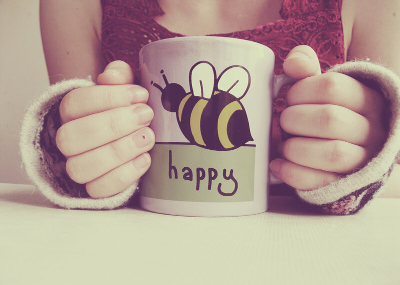 Person Holding Mug — White, Calm