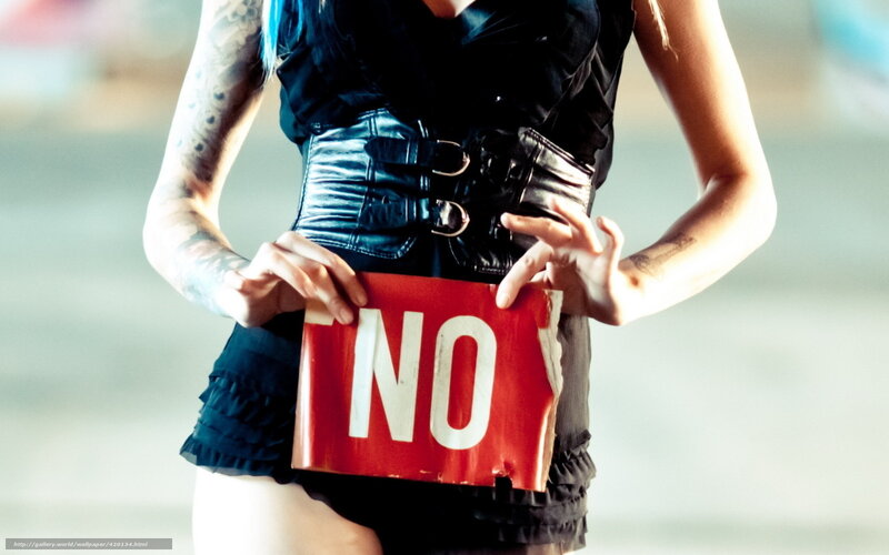 person holding no sign