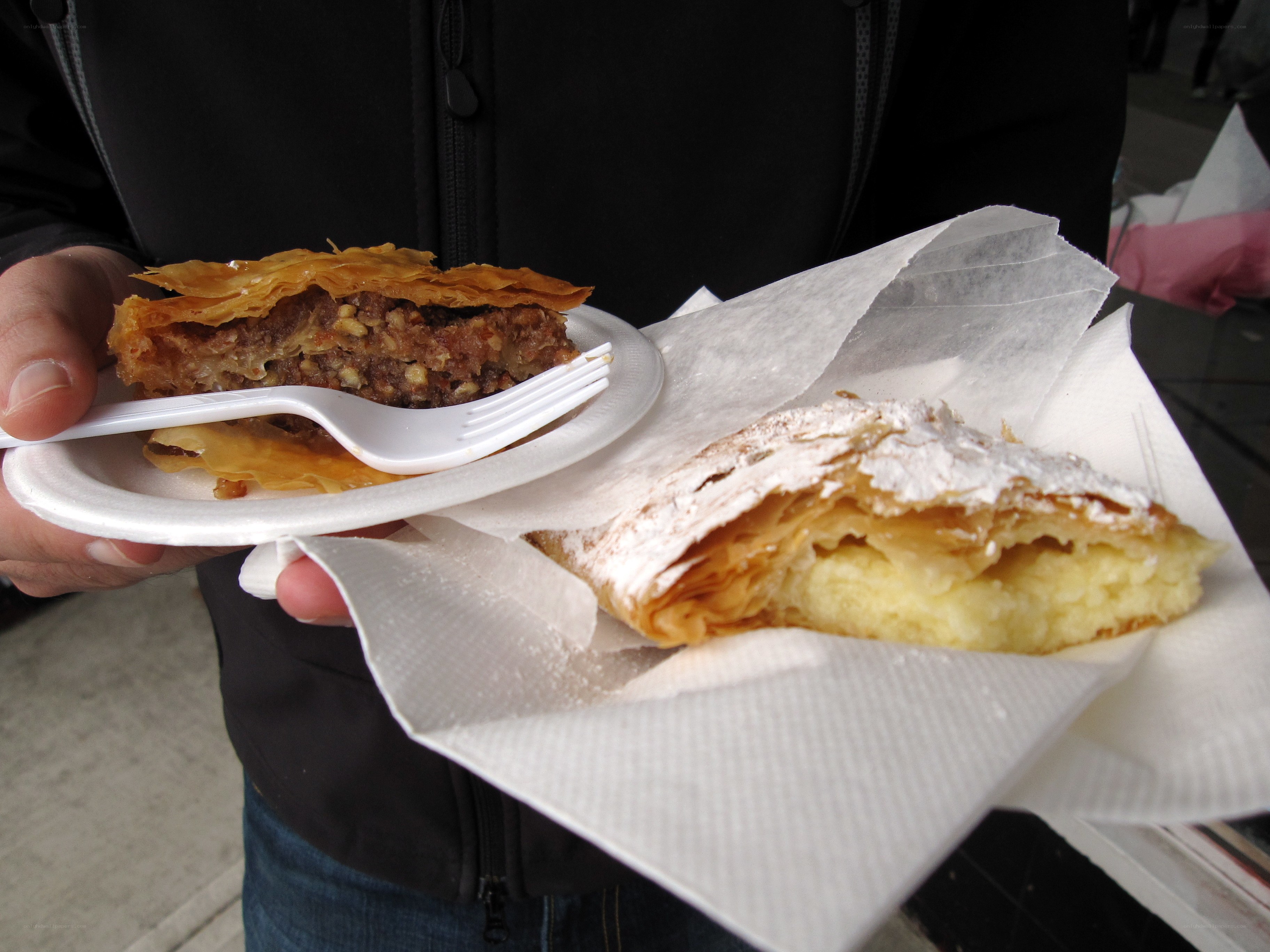 person holding pastries