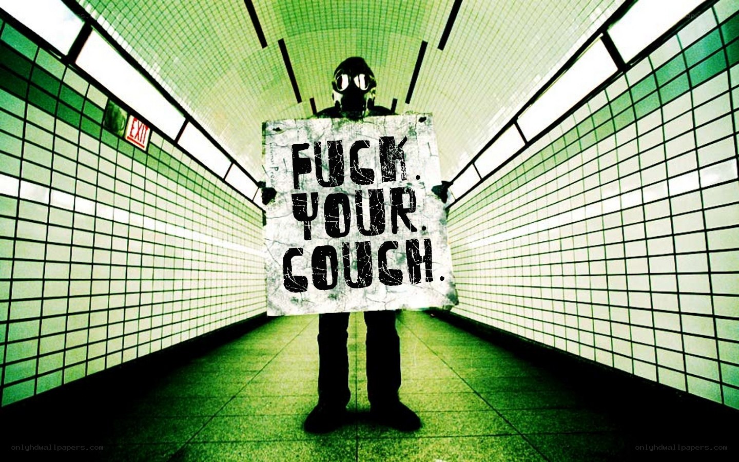 person holding protest sign