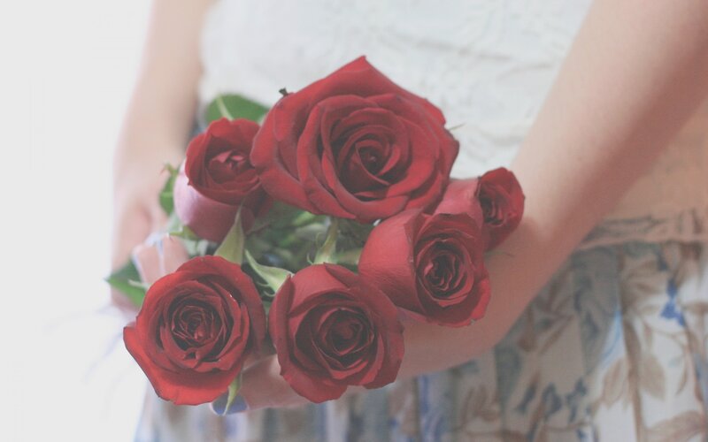 Person Holding Red Roses — Calm