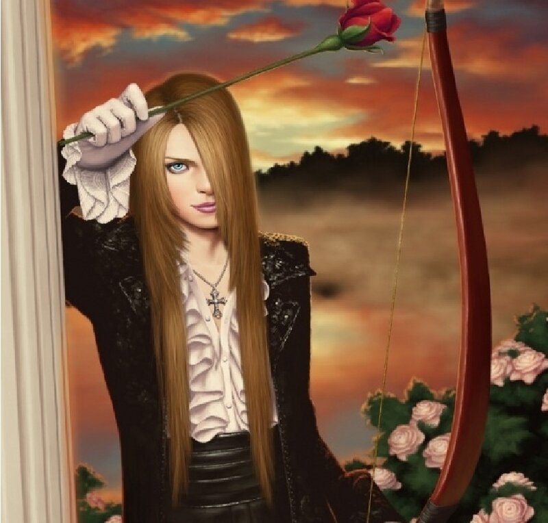 Person Holding Rose and Bow