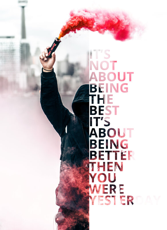 Person Holding Smoke Bomb