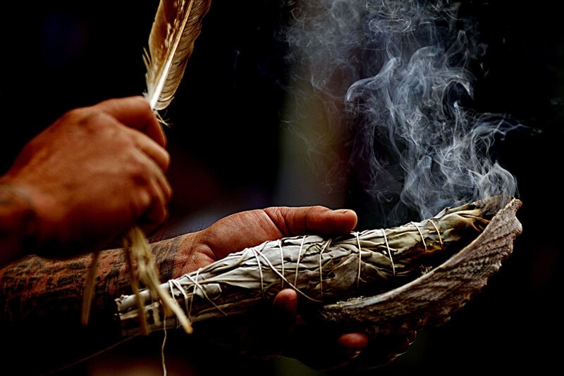 Person Holding Smudge Stick