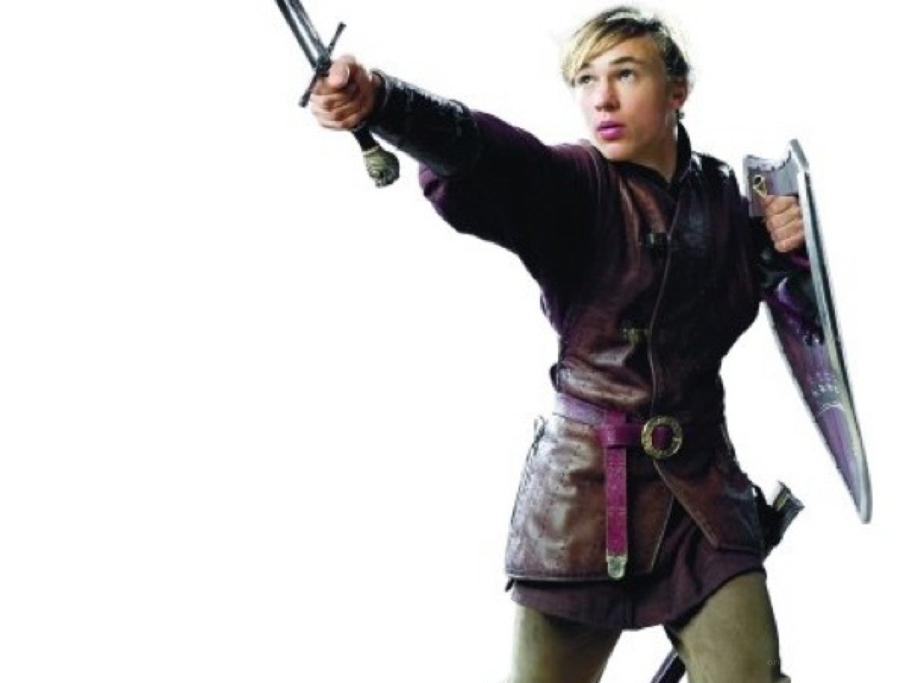 person holding sword and shield