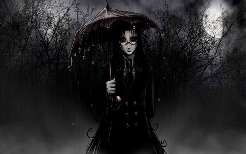 Person Holding Umbrella — Black, Dark, Mysterious, Night