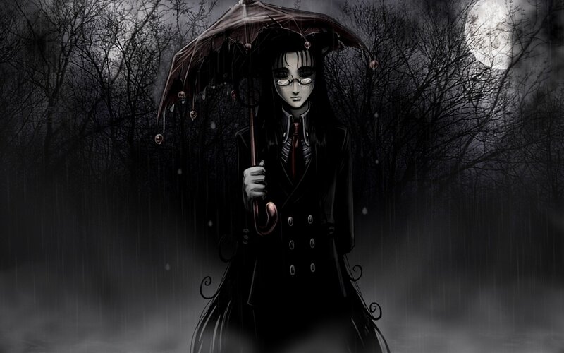 Person Holding Umbrella — Black, Dark, Mysterious
